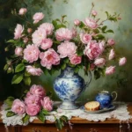 کیت نقاشی الماسی بزرگسال چای و شکوفه